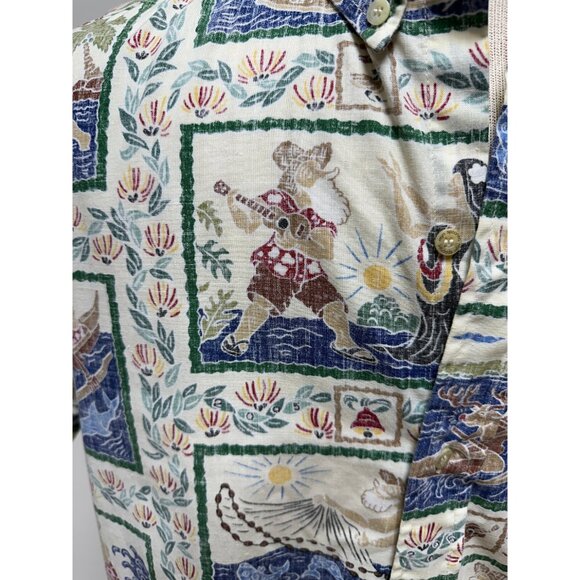 Reyn Spooner Mele Kalikimaka Hawaiian Christmas shirt reverse weave surf Santa - Picture 8 of 9